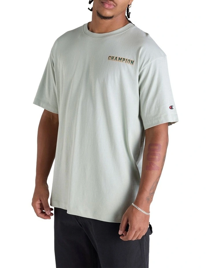 Graphic Print Tee in Clever Sage image 3