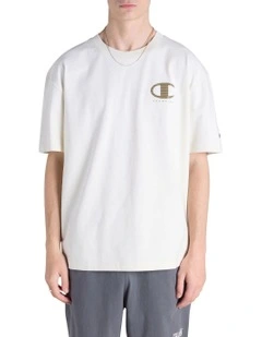 Graphic Tee in Ivory White