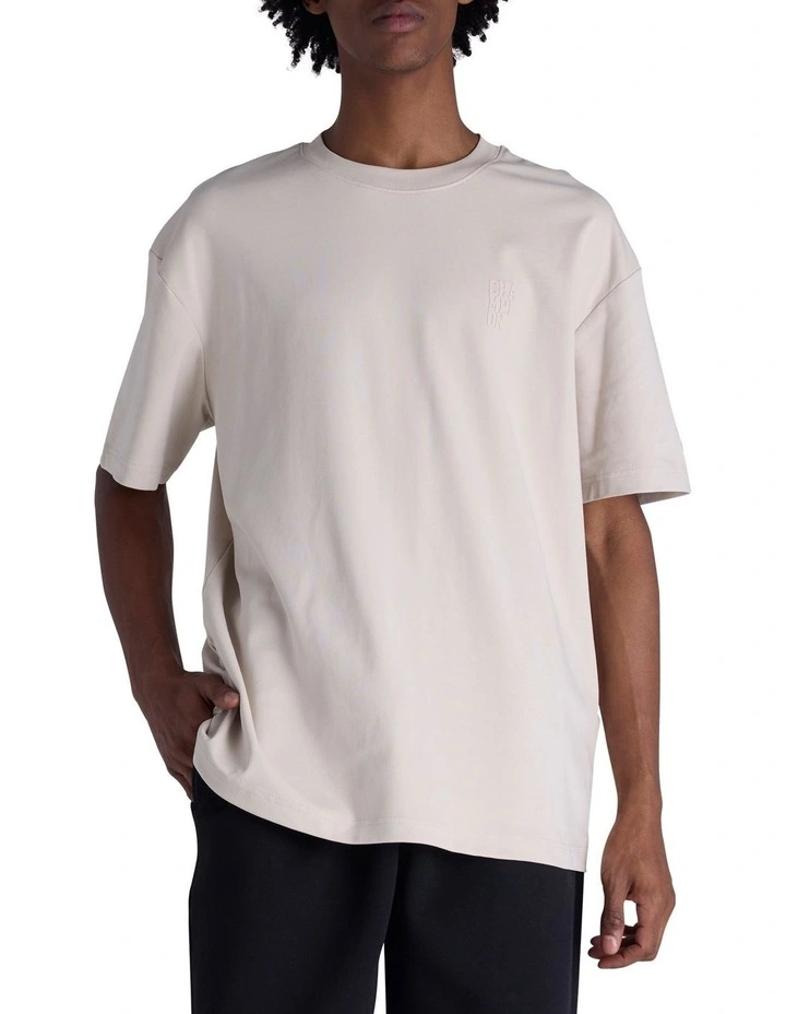 Base Tee in Cream image 1