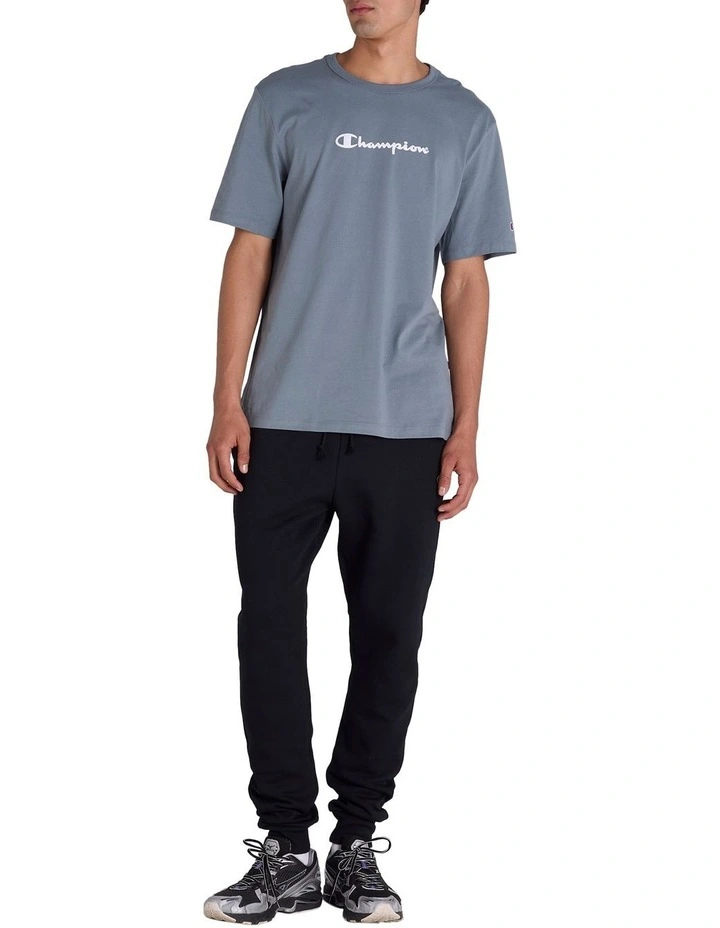 Puff Script Tee in Grey image 4