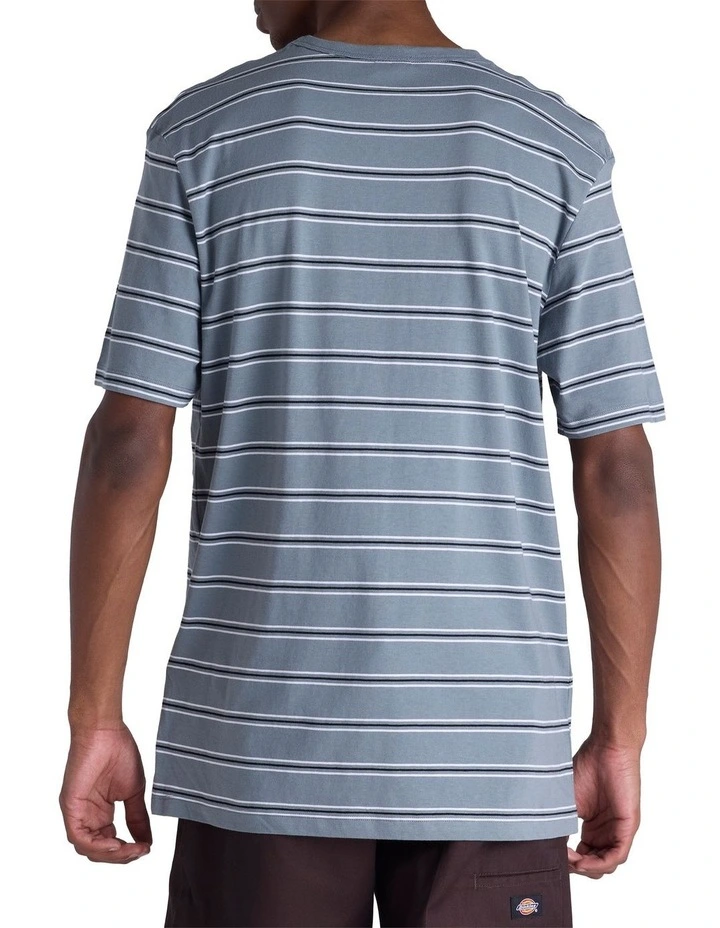 Script Stripe Tee in Grey image 2