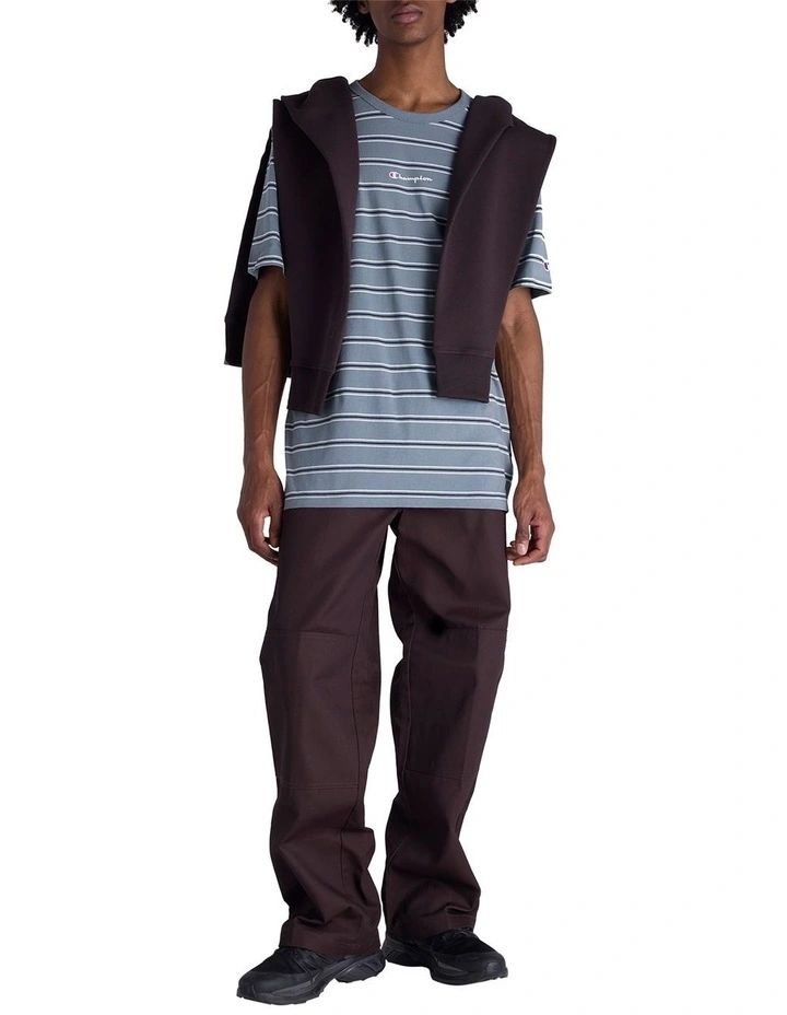 Script Stripe Tee in Grey image 4