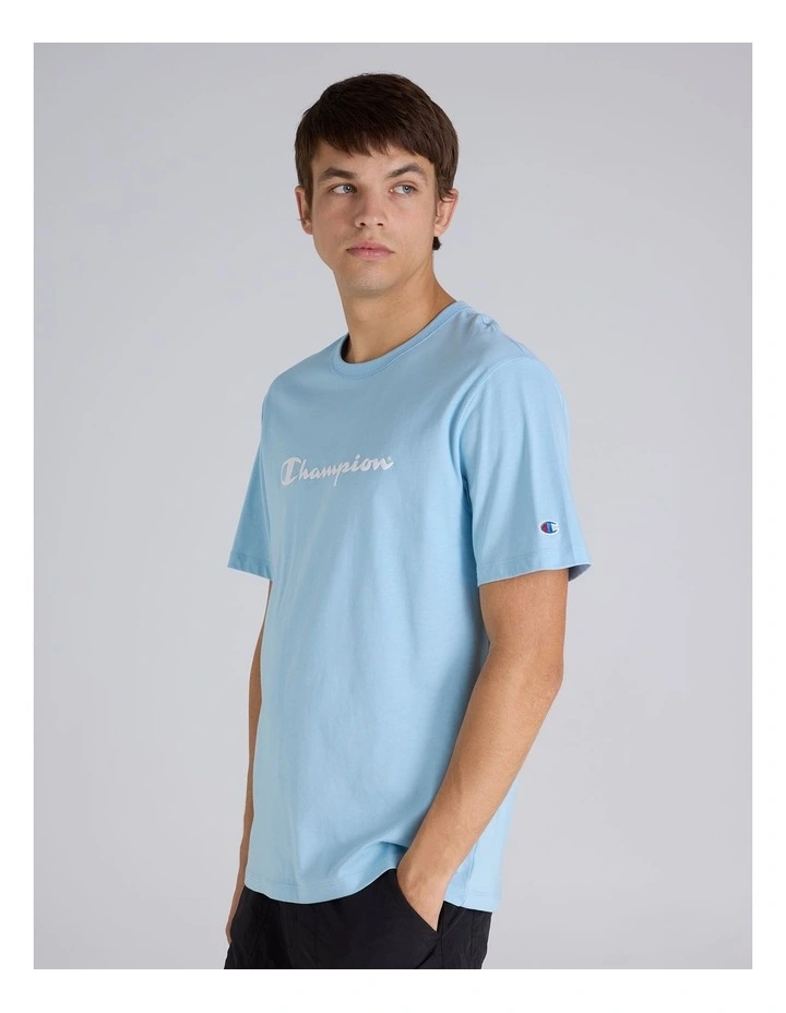 Puff Script Tee Powder Blue image 2