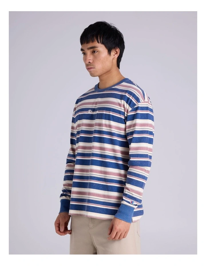 Vintage Wash Stripe Ls Tee Biscuit image 2