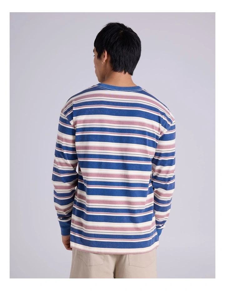 Vintage Wash Stripe Ls Tee Biscuit image 3