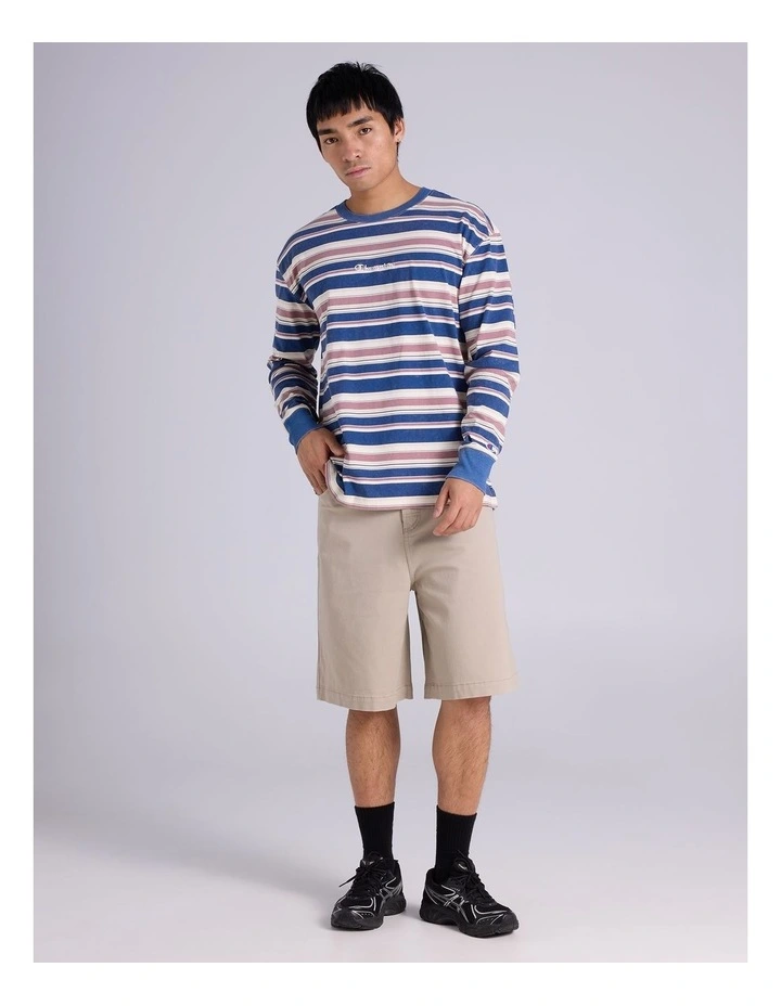 Vintage Wash Stripe Ls Tee Biscuit image 4