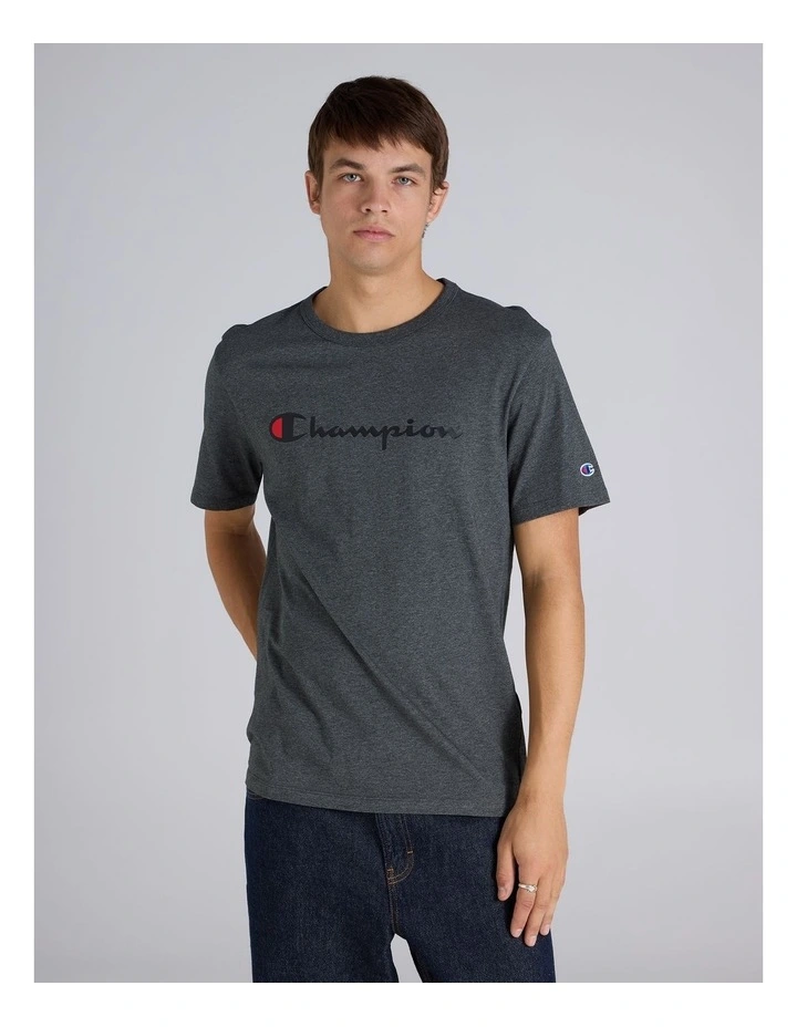 Script Short Sleeve Tee Granite Heather image 1