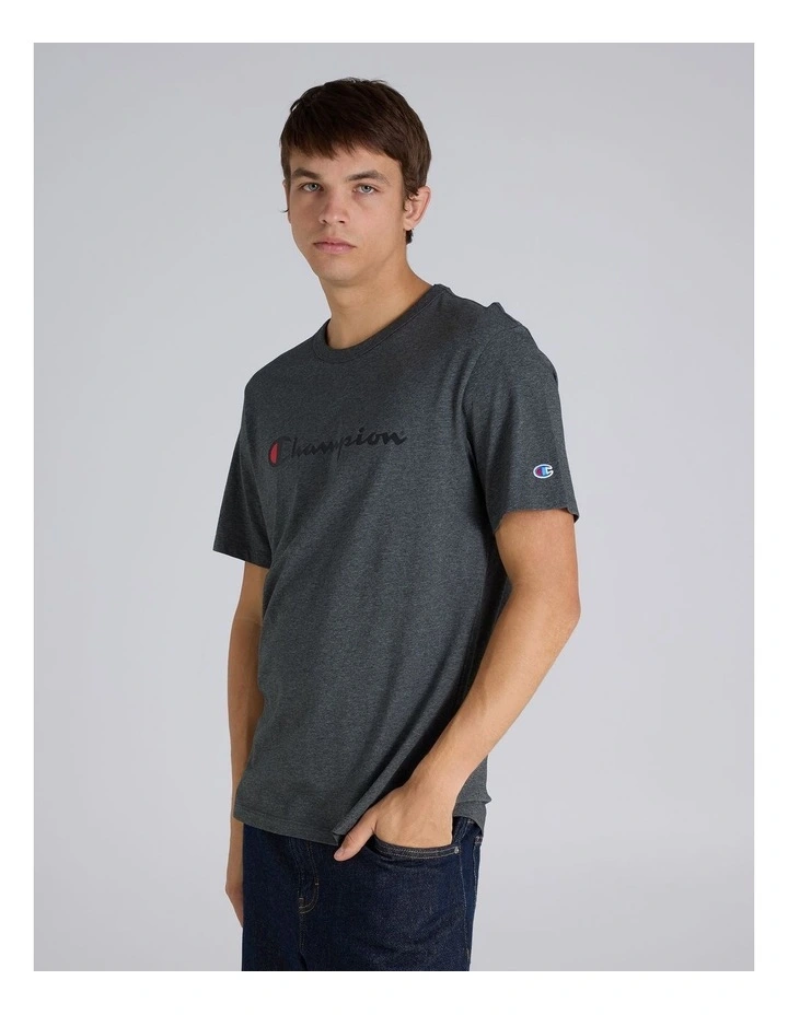 Script Short Sleeve Tee Granite Heather image 3