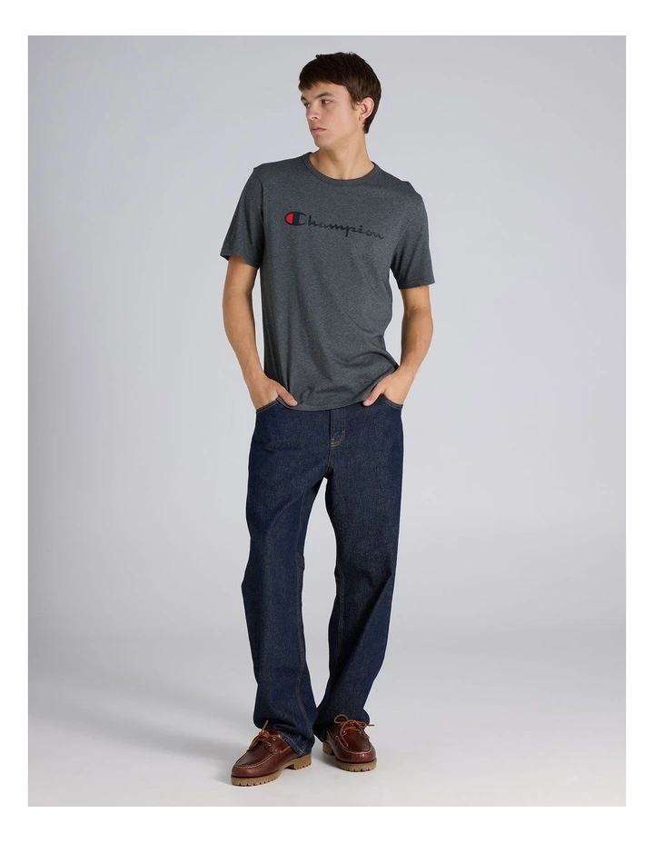 Script Short Sleeve Tee Granite Heather image 4