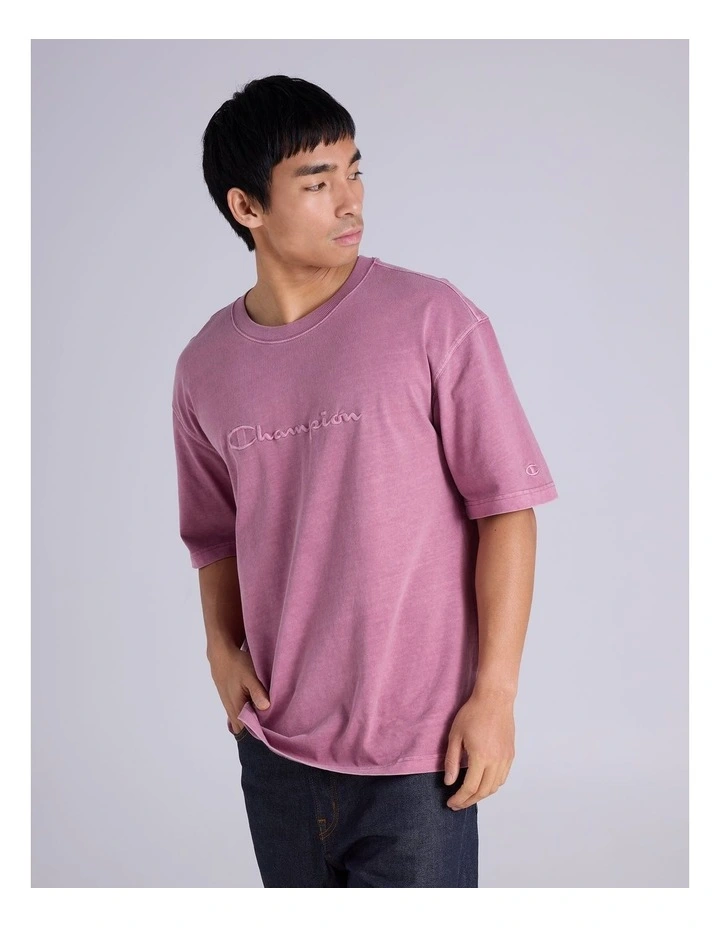 Vintage Wash Script Tee Ruby Espresso image 2