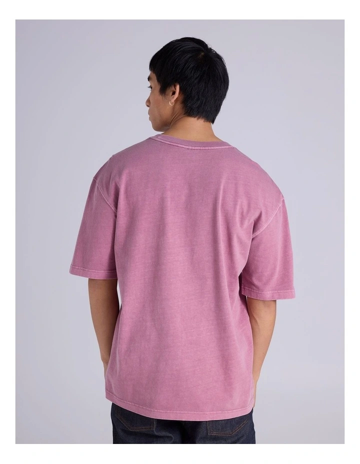 Vintage Wash Script Tee Ruby Espresso image 3