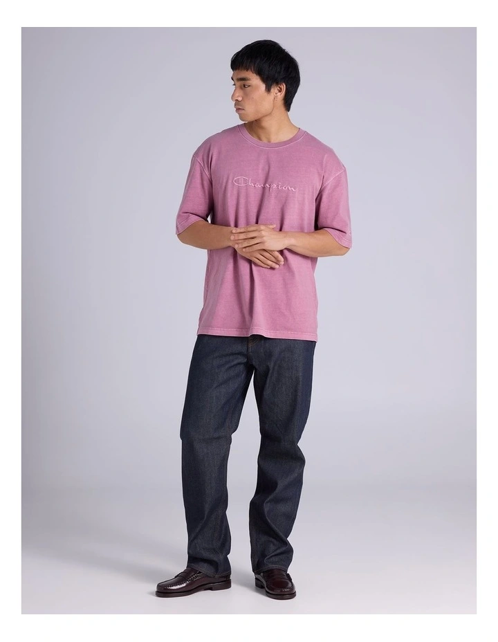 Vintage Wash Script Tee Ruby Espresso image 4