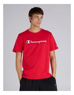 Script Short Sleeve Tee Scarlet
