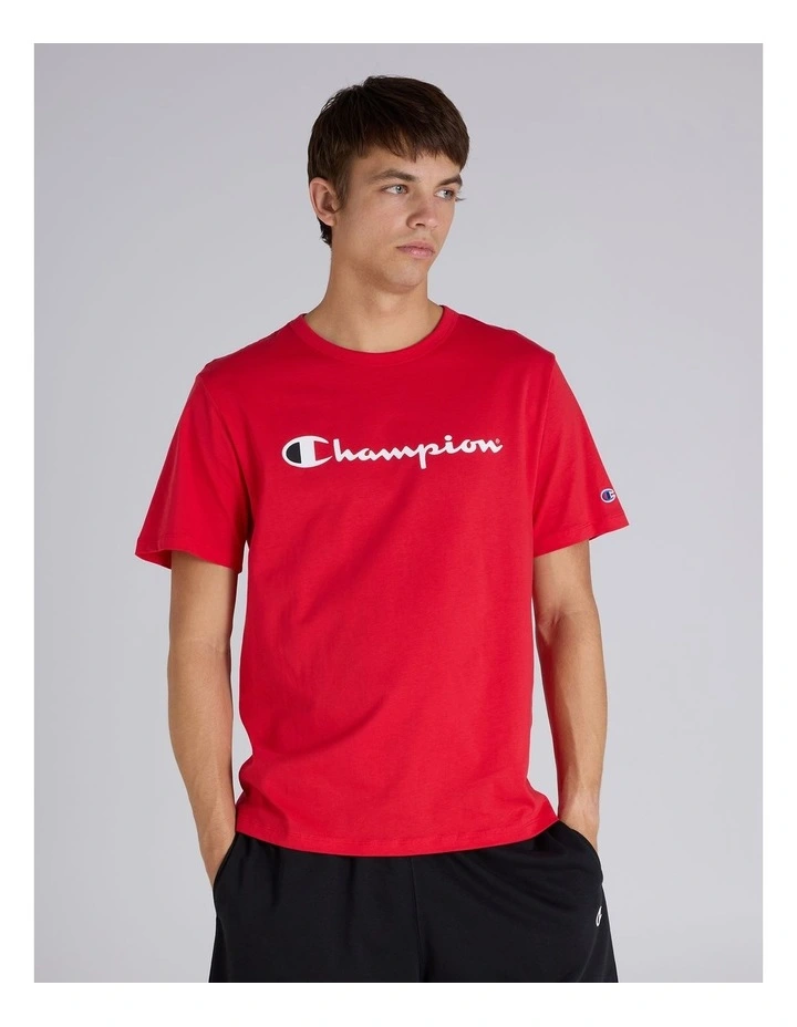 Script Short Sleeve Tee Scarlet image 1