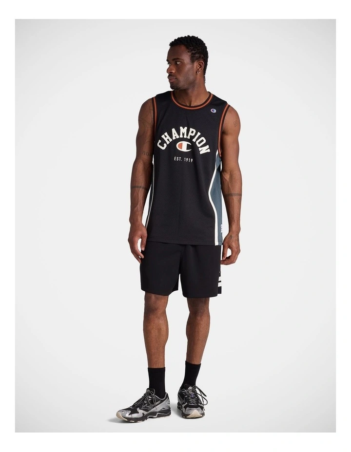 Mesh Basketball Tank Black image 4