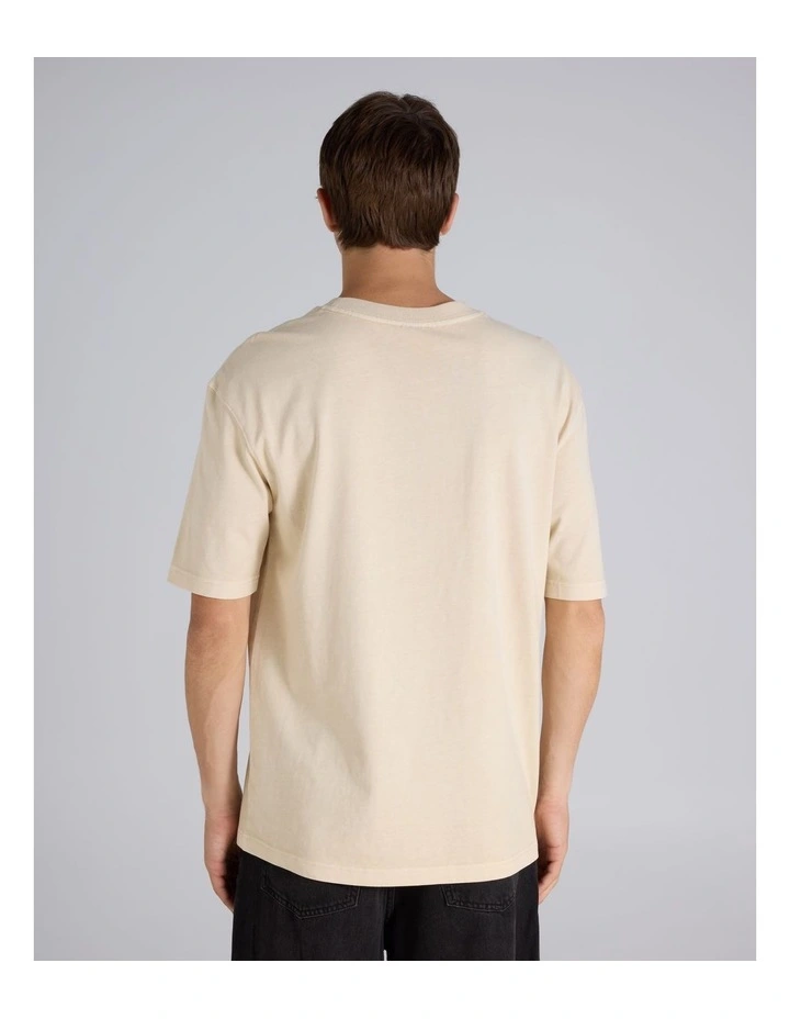Vintage Wash Script Tee Biscuit image 3