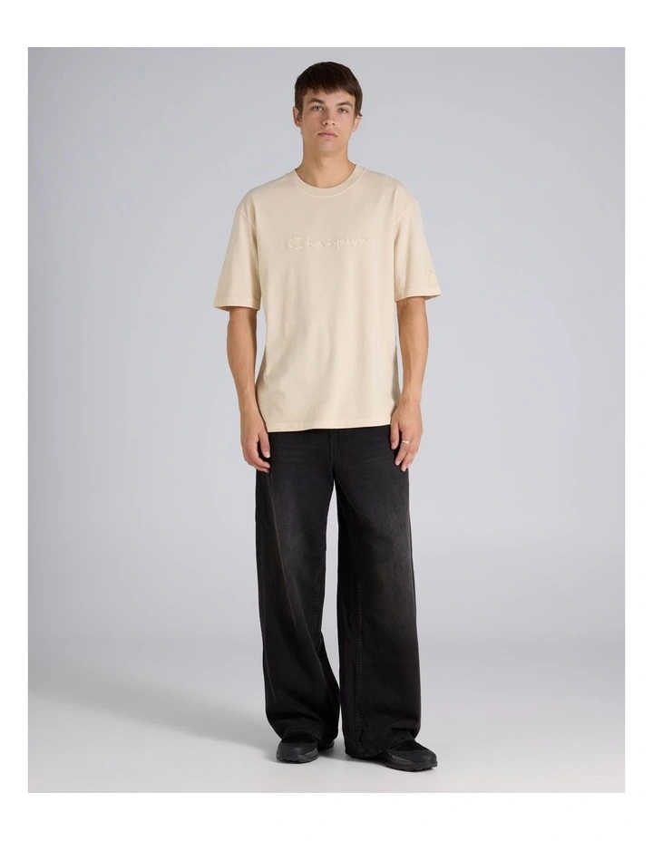 Vintage Wash Script Tee Biscuit image 4