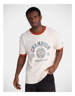 Ue Ath Dept Ringer Tee Whisper White / Brick Burn