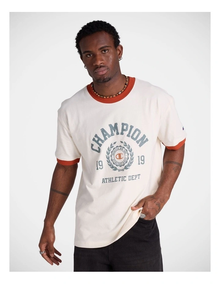 Ue Ath Dept Ringer Tee Whisper White / Brick Burn image 1