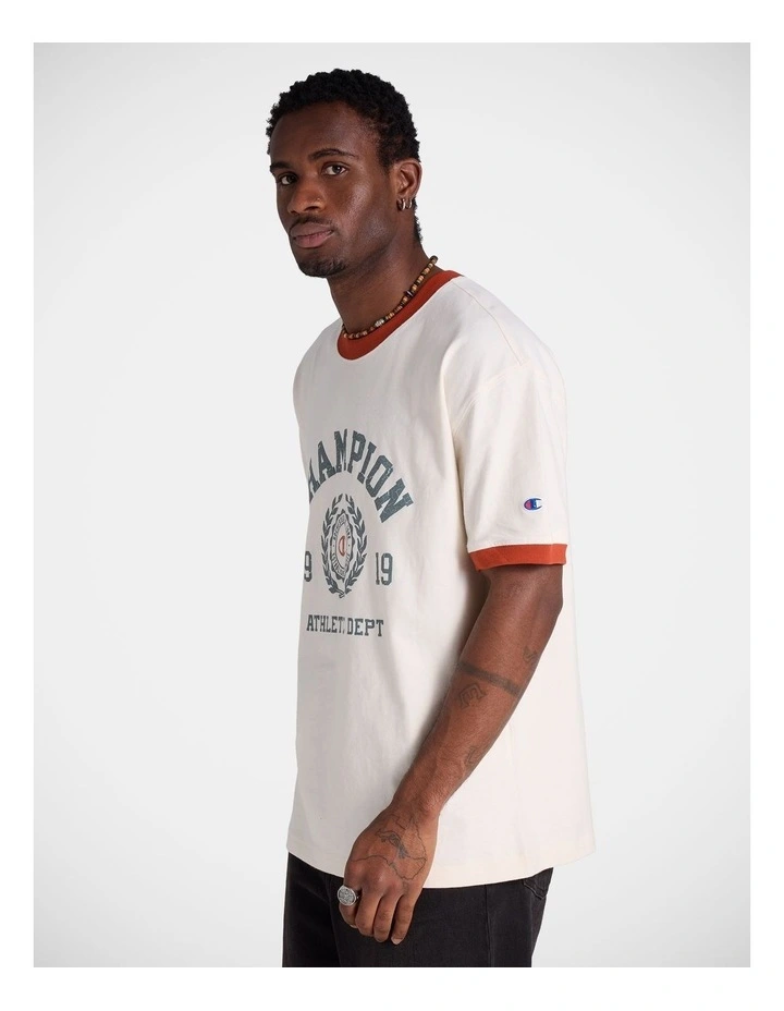 Ue Ath Dept Ringer Tee Whisper White / Brick Burn image 3