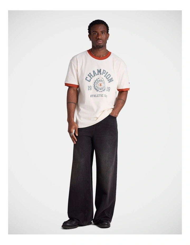 Ue Ath Dept Ringer Tee Whisper White / Brick Burn image 4