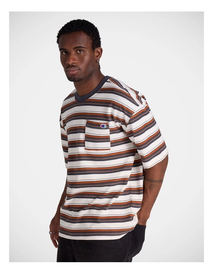 Ue Boxy Pocket Tee Whisper White / Brick Burn image 3