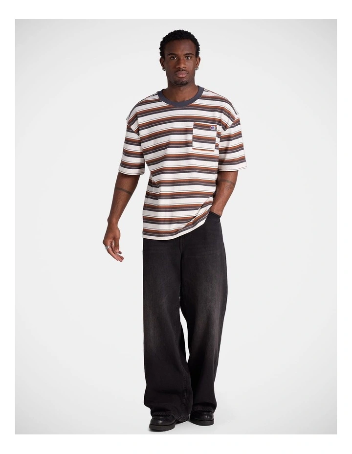 Ue Boxy Pocket Tee Whisper White / Brick Burn image 4