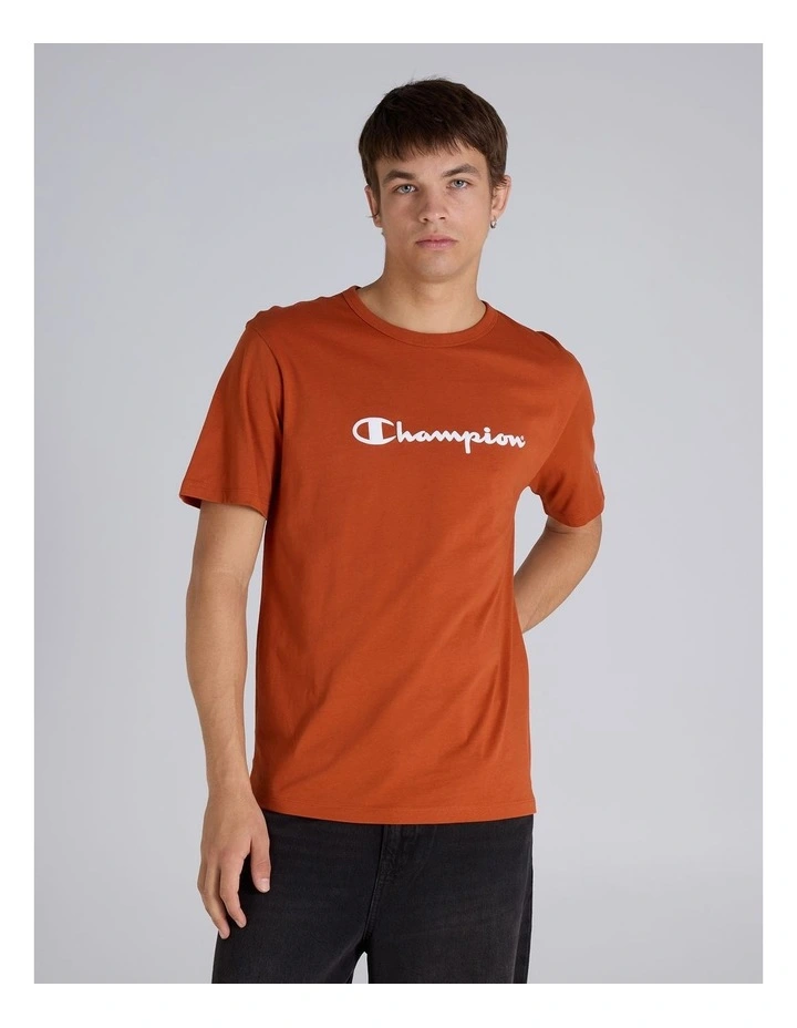 Puff Script Tee Brick Burn image 1
