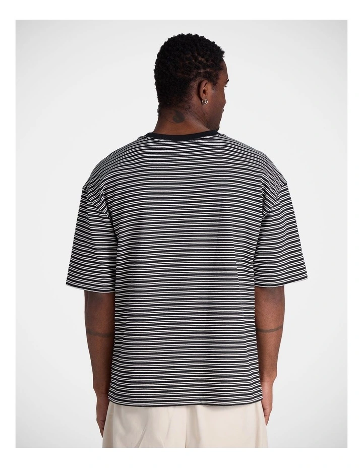 Ue Boxy Stripe Tee Black / Whisper White image 2