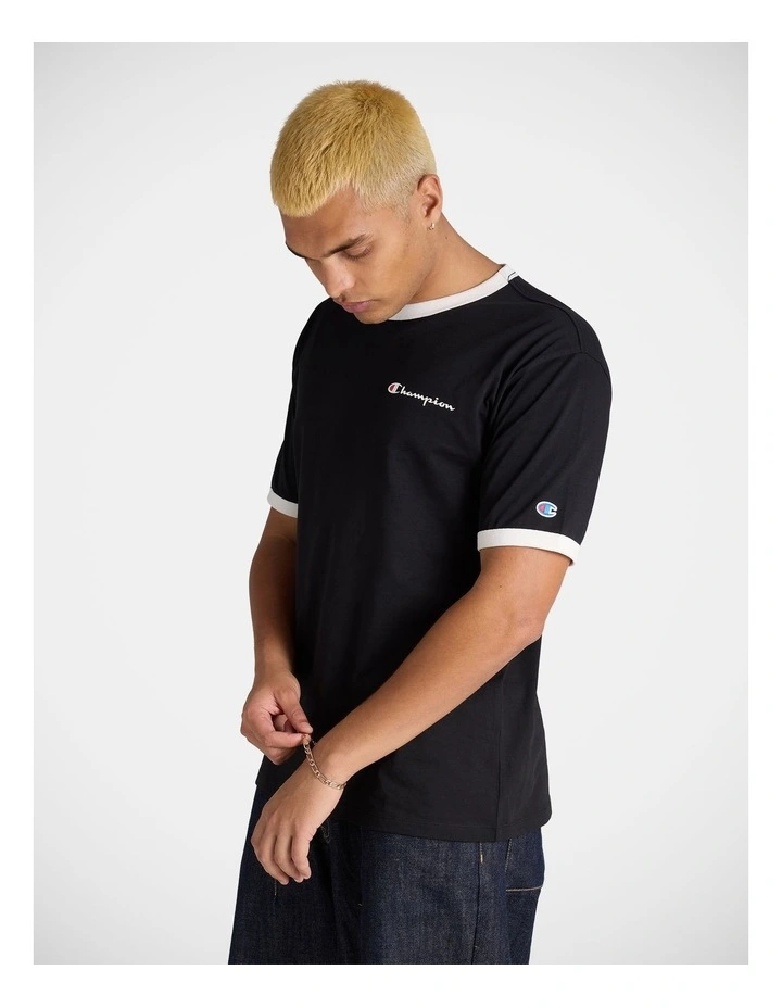 Ringer Script Tee Black image 3
