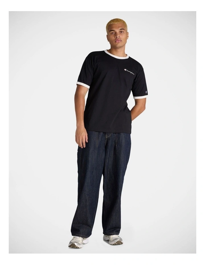 Ringer Script Tee Black image 4