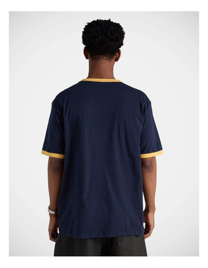 Ringer Script Tee Navy image 2