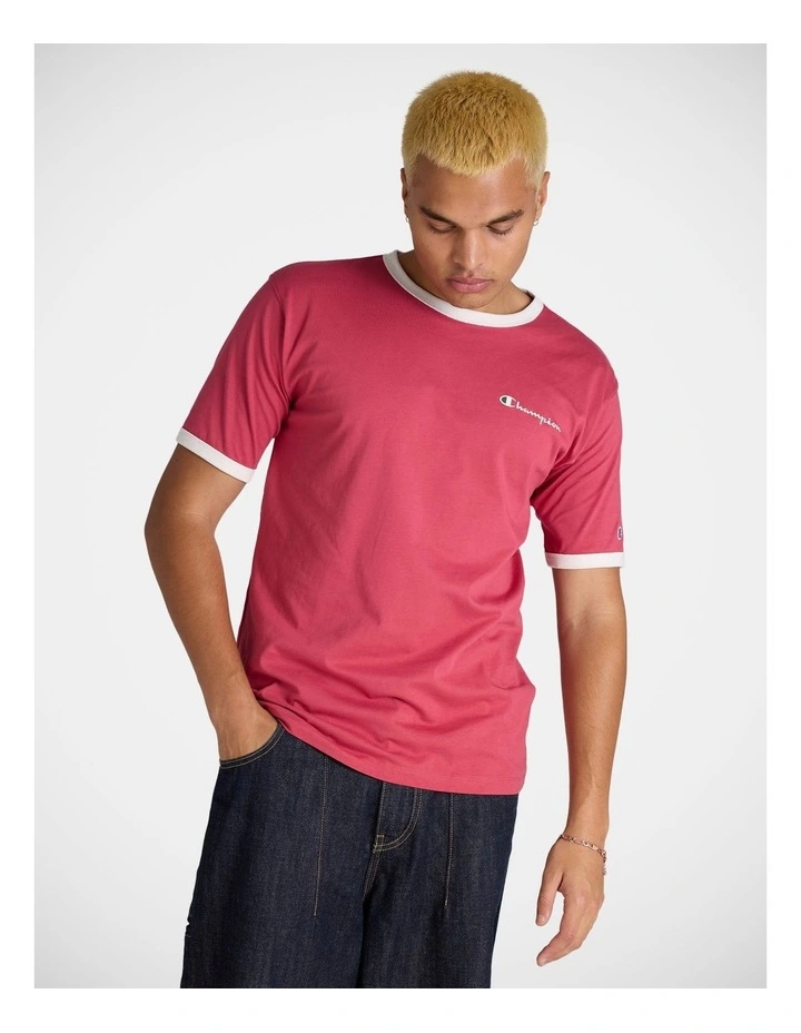 Ringer Script Tee Vintage Red image 1