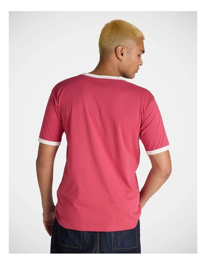 Ringer Script Tee Vintage Red image 2