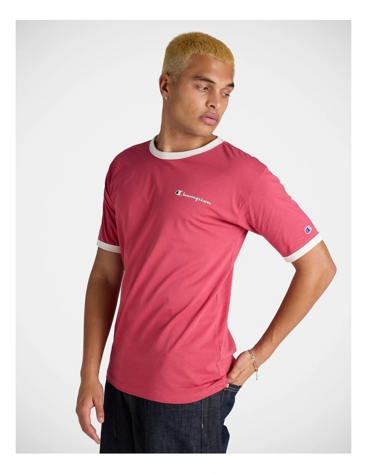 Ringer Script Tee Vintage Red image 3