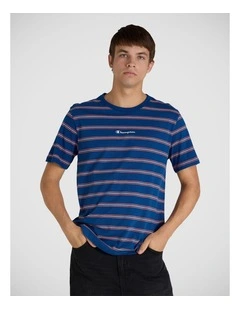 Stripe Script Tee Midnight Run