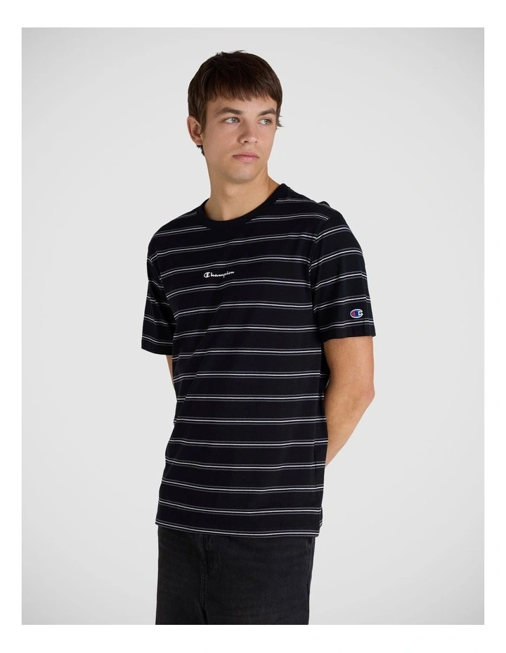 Stripe Script Tee Black image 3