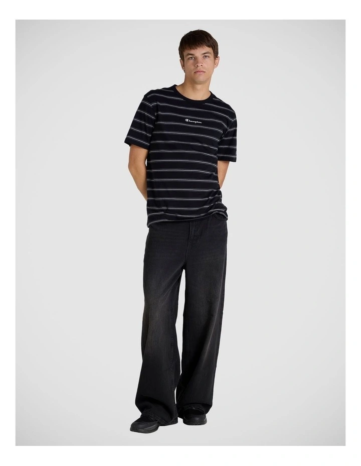 Stripe Script Tee Black image 4