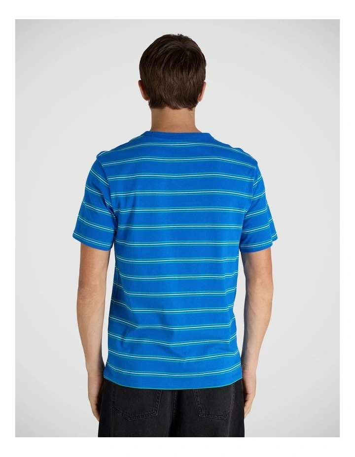 Stripe Script Tee Olympian Blue image 2