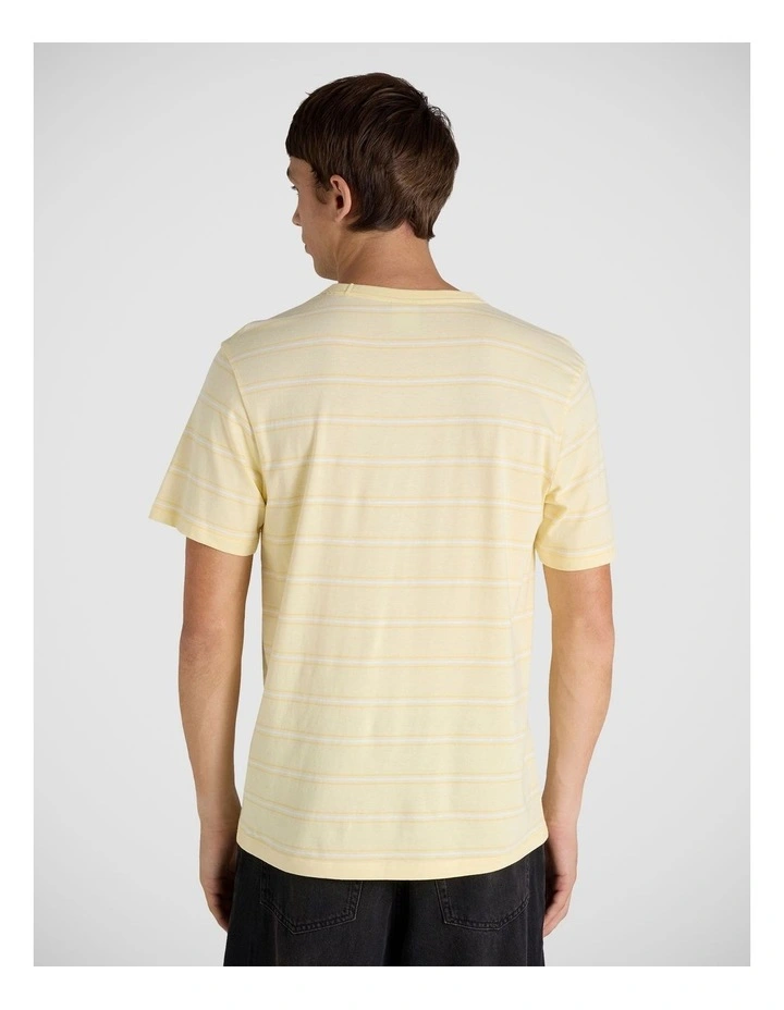 Stripe Script Tee in French Vanilla image 2