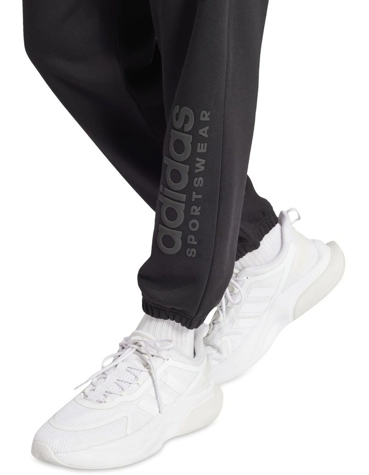 ALL SZN Fleece Graphic Joggers in Black image 4