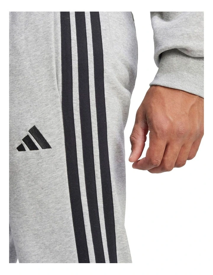 Essential 3-Stripes French Terry Joggers in Grey image 4