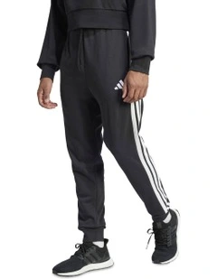 Essential 3-Stripes French Terry Joggers in Black