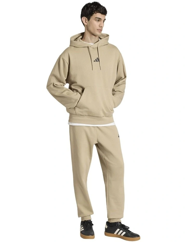 Essentials Feel Cozy Fleece Joggers in Light Khaki image 3