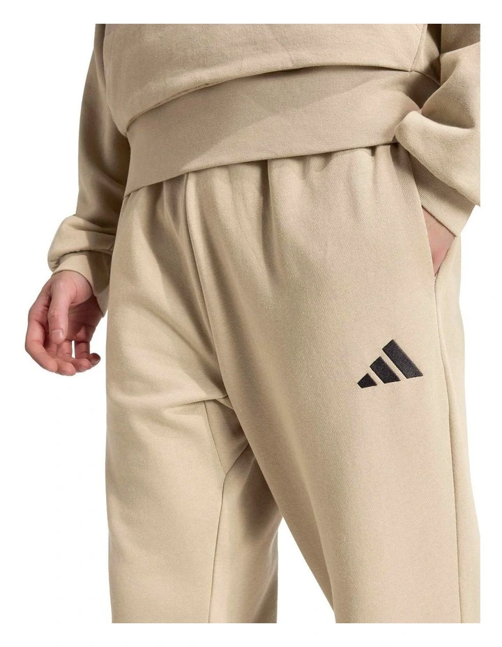Essentials Feel Cozy Fleece Joggers in Light Khaki image 4