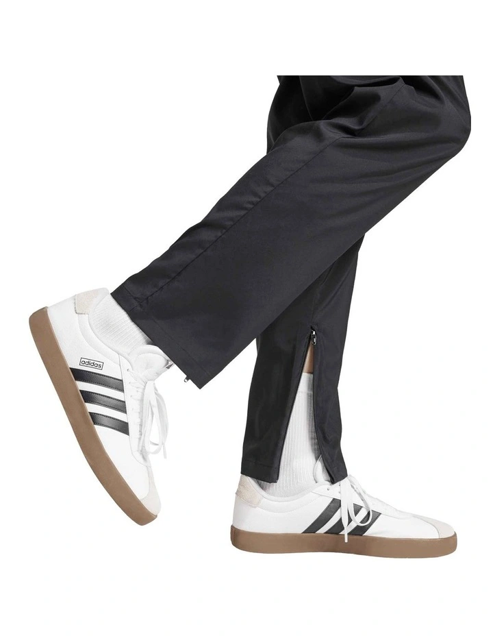 Essentials Small Logo Open-Hem Stanford Tracksuit Bottoms in Black and White image 5
