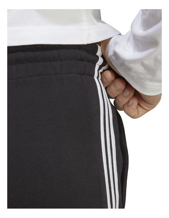 Essentials French Terry 3-Stripes Shorts in Black/White image 7
