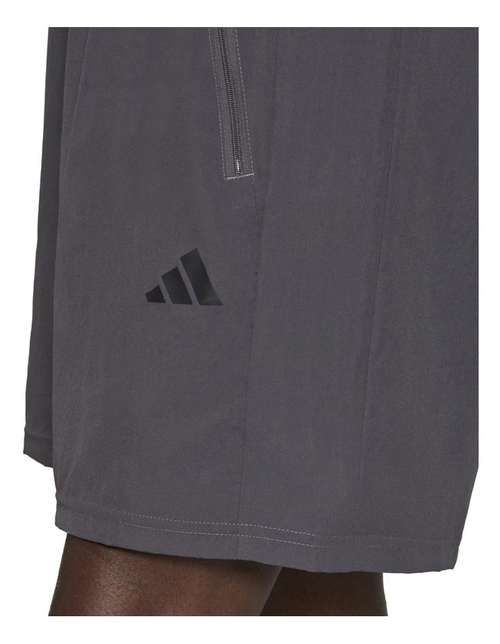 Train Essentials Woven Training Shorts in Grey Fivbe/Black image 6