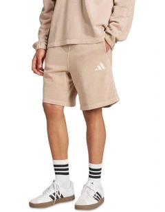 ALL SZN French Terry Washed 8 Inch Shorts in Warm Sandstone