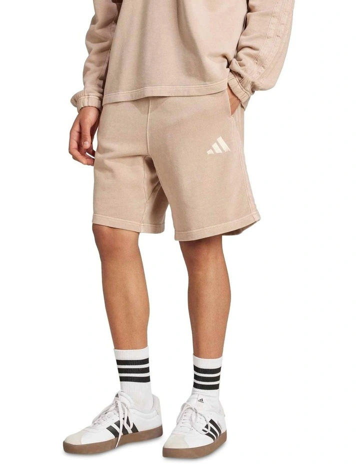 ALL SZN French Terry Washed 8 Inch Shorts in Warm Sandstone image 1
